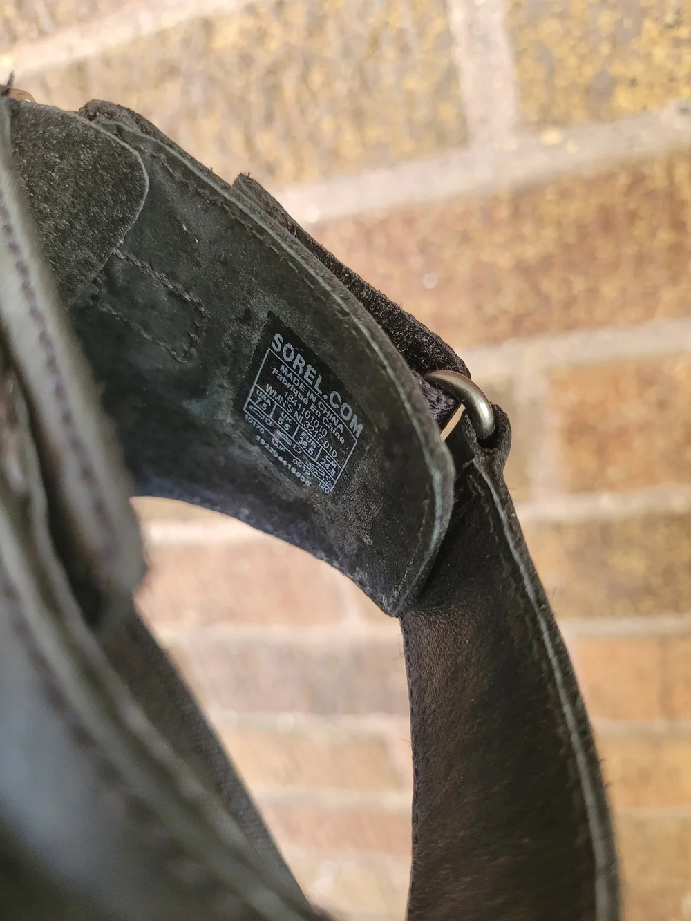 Sorel Joanie II Black Leather Ankle-Strap Wedge Sandals Size 7.5